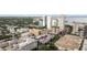 Aerial shot highlighting the property's location and surrounding city skyline at 301 2Nd N St # 14, St Petersburg, FL 33701