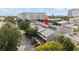 Aerial shot of a townhome complex with mature trees and street parking at 301 2Nd N St # 14, St Petersburg, FL 33701