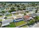 A high angle aerial showing the home and its location in the neighborhood at 3427 Cantrell St, Holiday, FL 34690