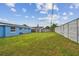 Well maintained backyard with a shed, grassy area, and a partial view of the home at 3427 Cantrell St, Holiday, FL 34690