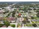 Aerial view showcases the neighborhood, highlighting the lush greenery and proximity to local amenities at 501 74Th N Ave, St Petersburg, FL 33702