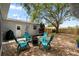 Cozy backyard with Adirondack chairs around a fire pit, ideal for outdoor enjoyment at 501 74Th N Ave, St Petersburg, FL 33702