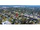 An aerial shot that shows the home's position within its quiet residential neighborhood at 5528 40Th N St, St Petersburg, FL 33714