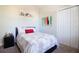 Cozy bedroom with a comfortable bed, closet, and tasteful decor creating a relaxing atmosphere at 5528 40Th N St, St Petersburg, FL 33714