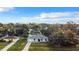 A close aerial shot of a neighborhood with houses and trees on a sunny day with bright blue skies at 5580 S Salford Blvd, North Port, FL 34287