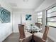 Bright breakfast nook features a glass-top table and seating for four, complemented by modern wall art and natural light at 5580 S Salford Blvd, North Port, FL 34287