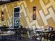 Restaurant interior with a decorative wall and comfortable seating at 1415 7Th N Ave, St Petersburg, FL 33705