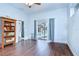 Bedroom with a sliding glass door with view of the pool area and backyard at 2504 Oak Landing Dr, Brandon, FL 33511