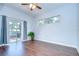 Bedroom with a sliding glass door with backyard access and natural light at 2504 Oak Landing Dr, Brandon, FL 33511
