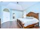 Spacious main bedroom with wooden floors, vaulted ceilings, and lots of light at 2504 Oak Landing Dr, Brandon, FL 33511