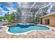 A clear view of an enclosed private pool at 2504 Oak Landing Dr, Brandon, FL 33511