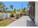 A spacious backyard features a patio, landscaping, and fencing at 3197 Walnut Ne St, St Petersburg, FL 33704