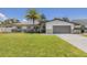 Charming single-story home featuring a lush green lawn and a beautiful palm tree in the front yard at 3197 Walnut Ne St, St Petersburg, FL 33704