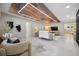 Spacious living room with unique ceiling, comfortable seating, and abundant natural light at 3197 Walnut Ne St, St Petersburg, FL 33704