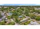 High-angle view showcasing the neighborhood homes and lush foliage, a peaceful, suburban landscape at 3327 25Th N St, St Petersburg, FL 33713
