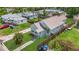 A delightful home aerial view showcasing its charming exterior, lovely lawn, and quaint neighborhood setting at 3327 25Th N St, St Petersburg, FL 33713