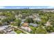 Panoramic aerial view of the neighborhood, showcasing the property, surrounding homes and skyline at 3327 25Th N St, St Petersburg, FL 33713