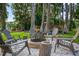 Cozy backyard firepit area with seating, perfect for outdoor gatherings and relaxation at 3620 Little Rd, Lutz, FL 33548