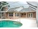 Backyard brick home with screened-in pool and patio at 4611 W 18Th Ave, Bradenton, FL 34209