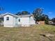 Charming single-story home with a white stucco exterior and a bright blue front door at 4701 17Th S Ave, St Petersburg, FL 33711