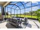 Beautiful view from screened patio with comfortable seating and views of nature at 6211 Sea Air Dr, Apollo Beach, FL 33572