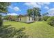 Spacious backyard with lush green lawn and mature trees at 6709 Peachtree Dr, Temple Terrace, FL 33617