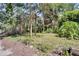The backyard features a unique playground structure with swings and a covered treehouse at 6924 Valrie Ln, Riverview, FL 33569