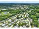 Picturesque aerial view of a suburban neighborhood with lush greenery, showcasing a peaceful residential community at 7835 Wallaba Ln, New Port Richey, FL 34653