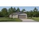 Charming one-story home featuring a two-car garage and a beautifully landscaped front yard with mature trees at 8441 Sea Ray Run, Parrish, FL 34219