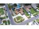 Aerial view of home with a sparkling pool, pergola, solar panels, and well-manicured lawn at 8927 95Th N St, Seminole, FL 33777