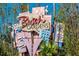 The iconic Busch Gardens sign surrounded by lush greenery and unique decorations at 9016 Water Chestnut Dr, Temple Terrace, FL 33637
