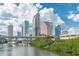 Skyline view of Tampa's buildings with clouds at 9016 Water Chestnut Dr, Temple Terrace, FL 33637