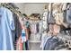 Walk-in closet with wire shelving and ample storage for clothes, accessories, and more at 9202 Brindlewood Dr, Odessa, FL 33556
