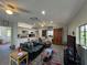 Open concept living room and kitchen, perfect for entertaining and easy living, with lots of natural light at 1136 Granada St, Clearwater, FL 33755