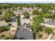 Birds-eye view of serene residential neighborhood with houses nestled among lush greenery at 12234 Cider Mill Ln, Hudson, FL 34667