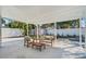 Relaxing covered patio with comfortable seating and a view of the backyard at 1320 Dixie S Ln, St Petersburg, FL 33707