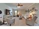 Inviting living room features modern decor, neutral colors, and comfortable seating, perfect for relaxation at 13252 Graham Yarden Dr, Riverview, FL 33579