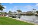 Beautiful waterfront view of the dock and canal, providing easy access for boating and water activities at 1960 Kansas Ne Ave, St Petersburg, FL 33703
