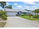 Charming single-story home with a well-manicured lawn, mature landscaping and a two car garage at 1983 Seton Dr, Clearwater, FL 33763