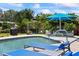 Backyard oasis with a refreshing pool, lounge chairs, and shaded seating area for relaxing outdoors at 1983 Seton Dr, Clearwater, FL 33763
