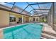 Beautiful screened-in pool with views of the backyard and home, perfect for relaxation and entertainment at 23320 Dinhurst Ct, Land O Lakes, FL 34639