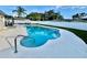 Inviting pool with clear blue water and poolside seating for ultimate relaxation at 2897 Rosery Ne Rd, Largo, FL 33771