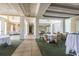 Elegant interior space with neutral walls, chandeliers, and tables ready for dining and gatherings at 3042 Wentworth Way, Tarpon Springs, FL 34688
