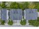 This aerial view showcases roof lines and manicured landscaping at 3807 W Cleveland St, Tampa, FL 33609