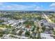 Aerial shot of the property with views of the city skyline and surrounding landscape in a well-connected area at 3807 W Cleveland St, Tampa, FL 33609