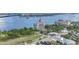 Aerial shot featuring building with city and water view at 500 N Osceola Ave # 211, Clearwater, FL 33755