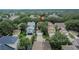 High aerial view of homes close together, each with unique design and well-kept yards at 5918 Beaconpark St, Lithia, FL 33547