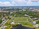 Incredible aerial shot of the neighborhood, showcasing waterfront property and canals at 6707 Wander Ln, New Port Richey, FL 34654