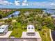 Stunning aerial view showcasing the coastal home, surrounding waterways, and lush Florida landscape at 6715 Wander Ln, New Port Richey, FL 34654