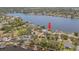 Beautiful waterfront home featuring a private pool and dock with boat lift access at 739 Chesapeake Dr, Tarpon Springs, FL 34689